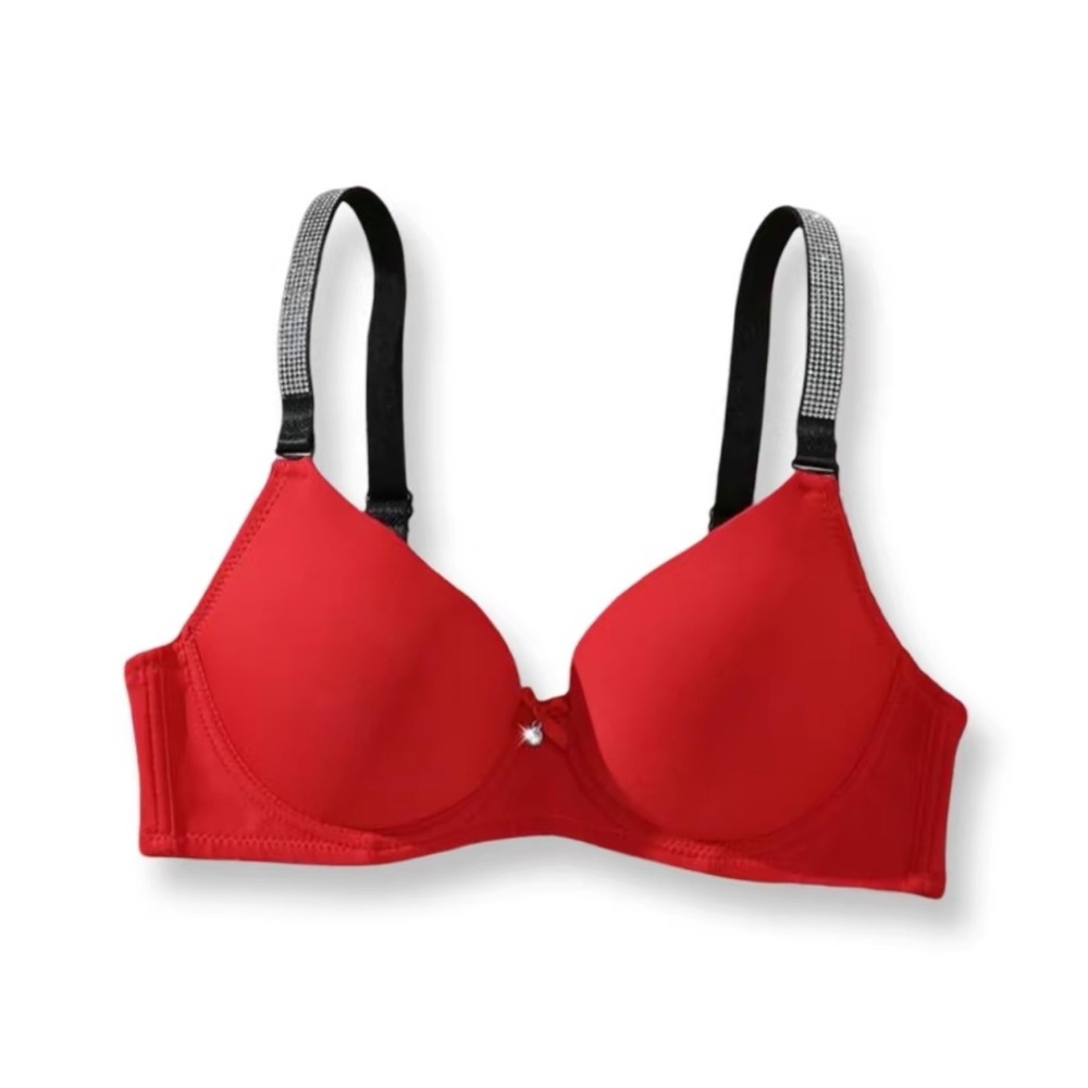 Tara Push Up Rhinestone Embellish Bra